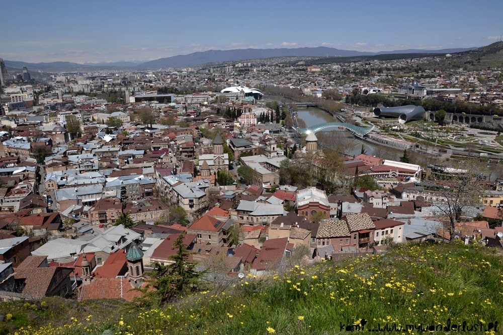 view over Old and new Tbilisi