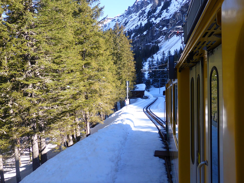 train travels in Switzerland